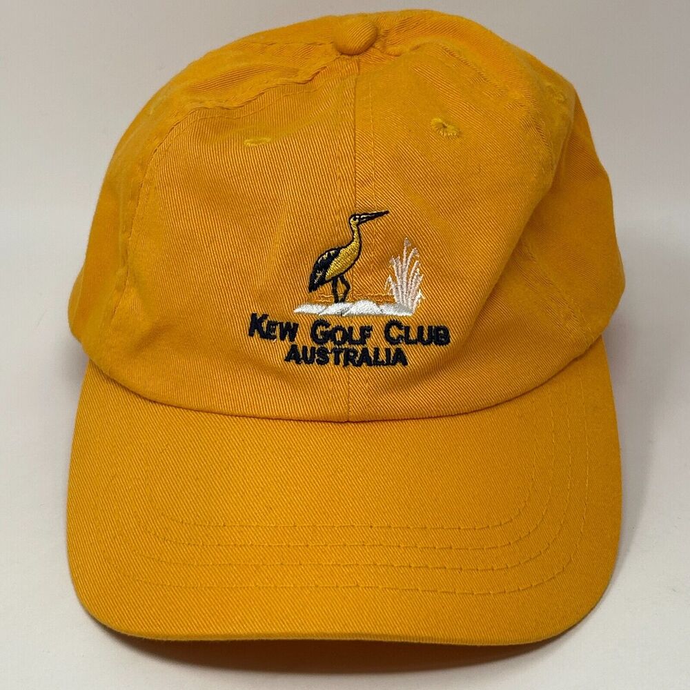 Kew Golf Club Australia Dad Hat Baseball Cap Golfer Golfing PGA Strapback Yellow